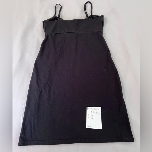 RALPH Ralph Lauren 2YL Dress Size Small Black  Spaghetti Straps Stretchy - Picture 10 of 10